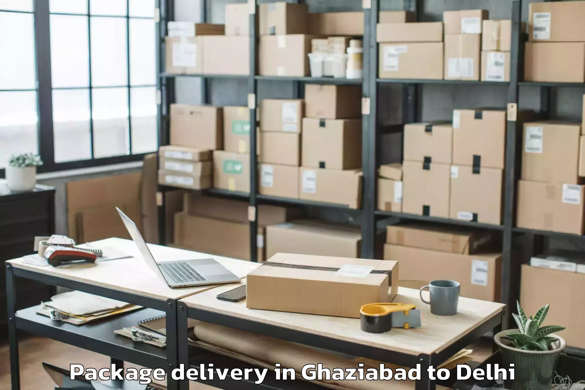 Reliable Ghaziabad to V3s East Centre Mall Package Delivery